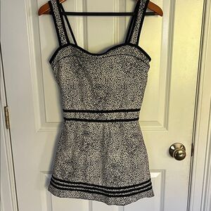 Leopard print swim dress